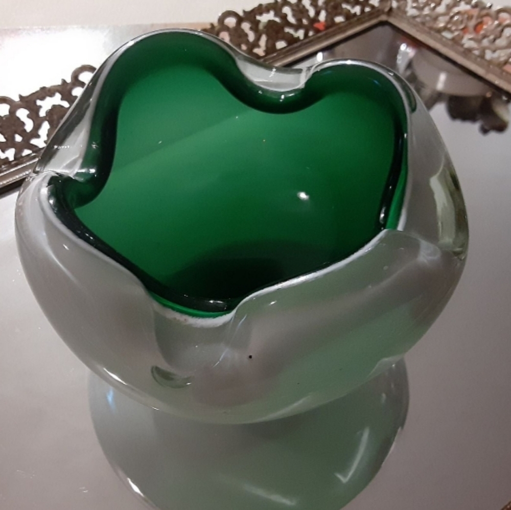 Vintage Alfredo Barbini MURANO ART GLASS BOWL c1960